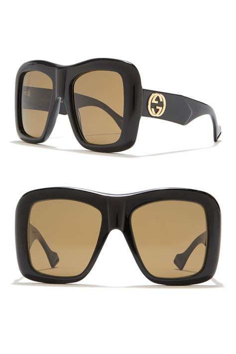 gucci tined square sunglasses|Gucci black oversized square sunglasses.